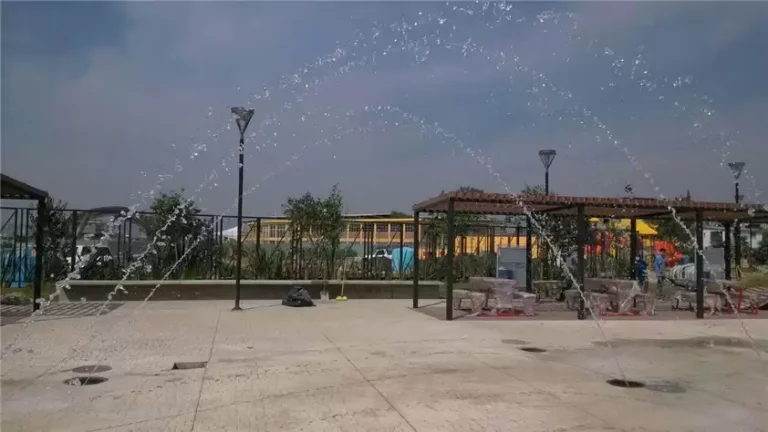 36 Dots Chasing Matrix Interactive Running Fountain Underground Dry Fountain, Mexico2