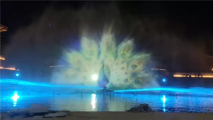 Water Show With Laser And Water Screen Movie, Nanchang China, 20211