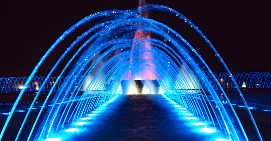 Proyecto de construcción de una fuente musical en Tayikistán 3 music fountain project