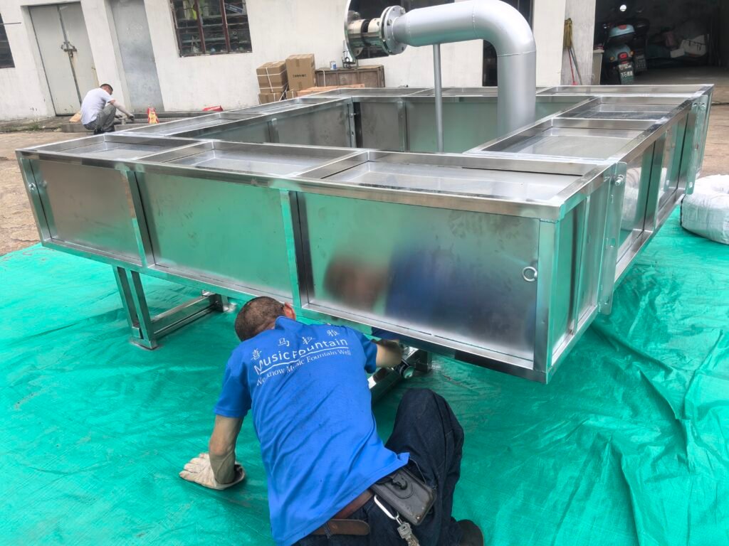 El equipo de proyección de pantalla de agua Himalaya se exporta nuevamente a Alemania 1 معدات عرض الشاشة المائية Water screen projection equipment проекционное оборудование для водных экранов