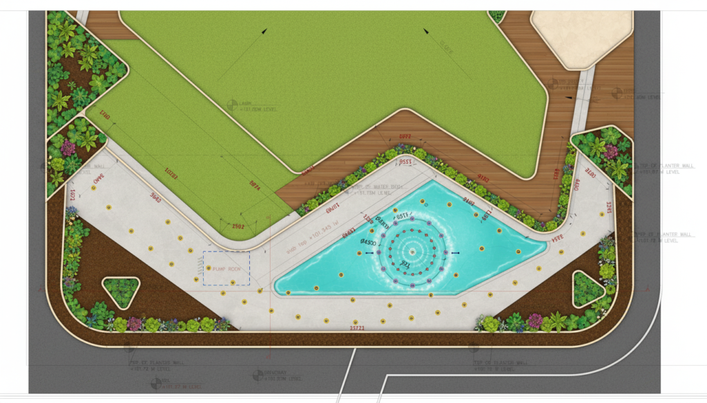 Inicio 2026: Himalaya Music Fountain firma su 30.º proyecto de fuente musical en India 9 Design rendering of the 30th musical fountain project in India by Himalaya