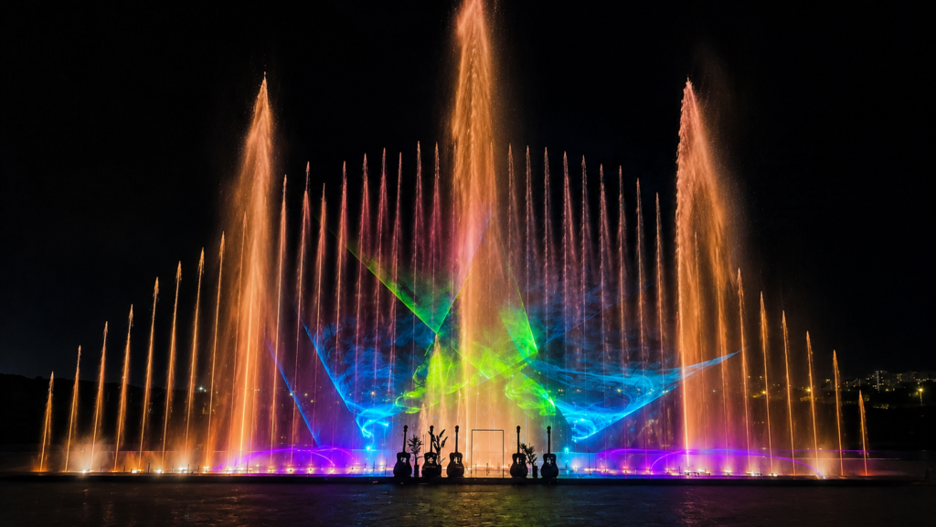Fabricante de fuentes musicales entrega un proyecto emblemático de 65 metros en Kirguistán. 5 Musical Fountain